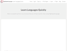 Tablet Screenshot of highspeedlanguage.com